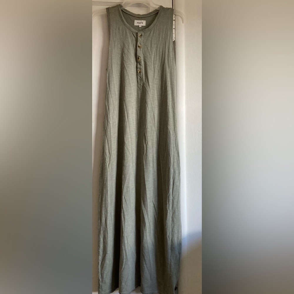 MATE the Label Green Maxi A-Line Dress